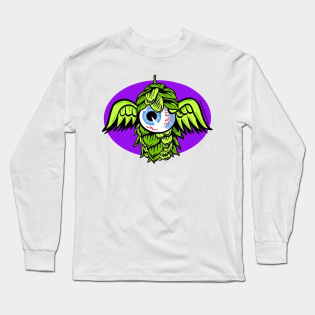 Flying Hop Eyeball Long Sleeve T-Shirt by Mindy’s Beer Gear